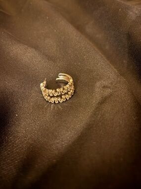 Touchstone Crystal Gold Double-Row Crystal Ear Cuff